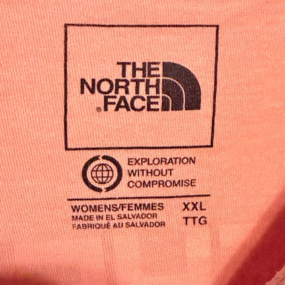 The North Face Never Stop Exploring NSE Long Sleeve T Shirt Orange Peach Womens - Picture 4 of 7
